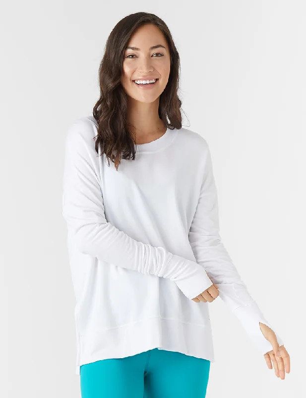 Lightweight Long Sleeve Tee-Lounge Long Sleeve: White