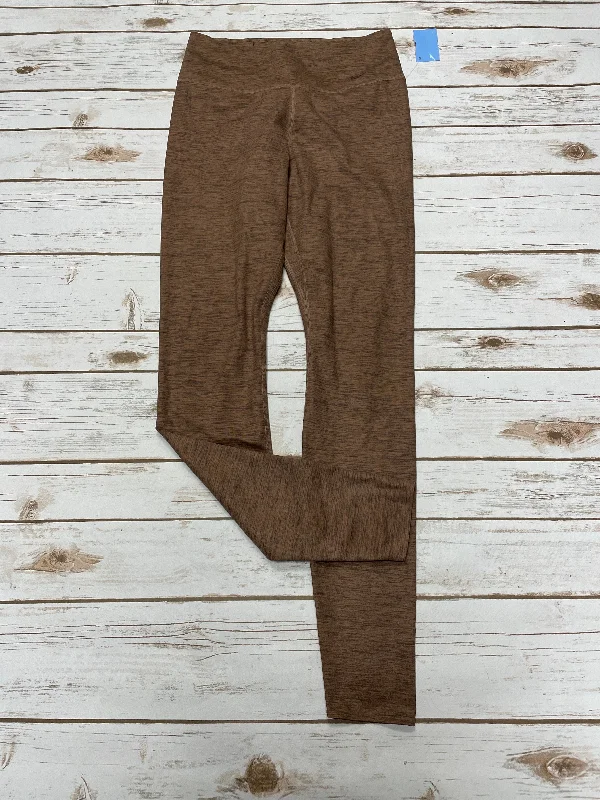 High-Waisted Palazzo Pants-Athletic Pants By Nike In Bronze, Size: S