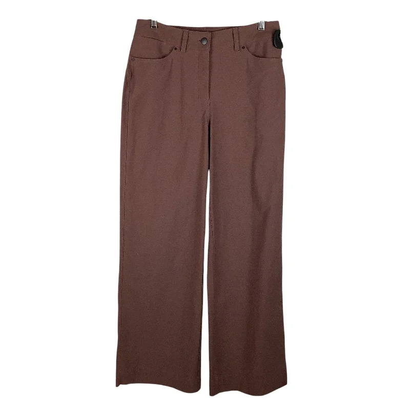 Casual Plaid Pants-Athletic Pants By Lululemon In Brown, Size: 6 (28)