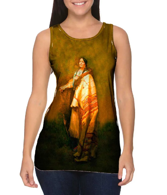 Relaxed Tank Top-Native American Art - "Handsome Morning A Dakota" (1921)