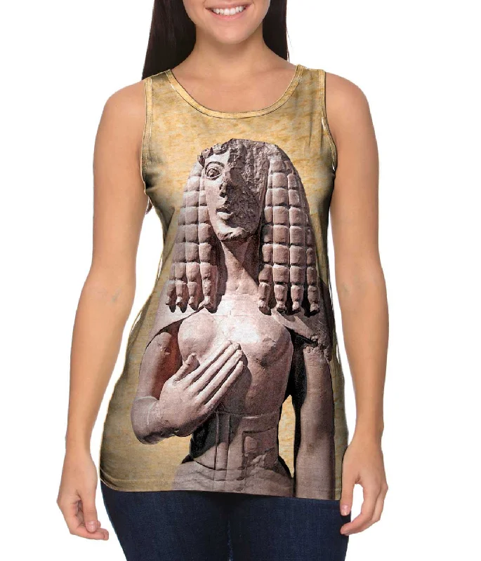 Sleeveless Workout Tee-Museum Statue Roman - Egyptian -