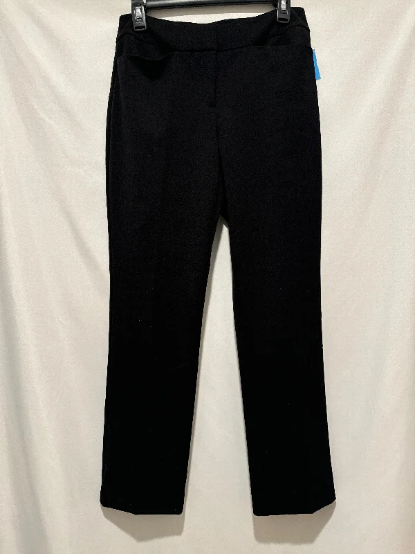 Classic Plaid Trousers-Pants Dress By Ann Taylor In Black, Size: 4p