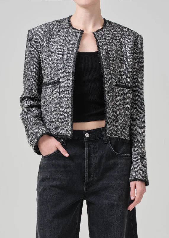 Customizable Jacket-Elana Jacket in Salt And Pepper