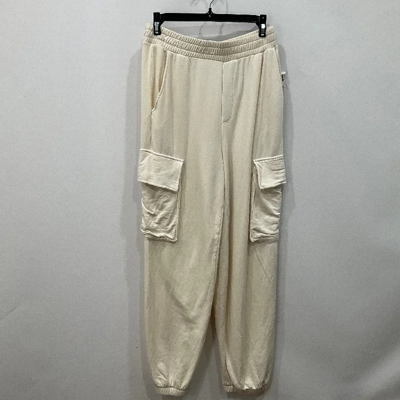 Modern Cargo Pants-Pants Lounge By Stateside In White, Size: S