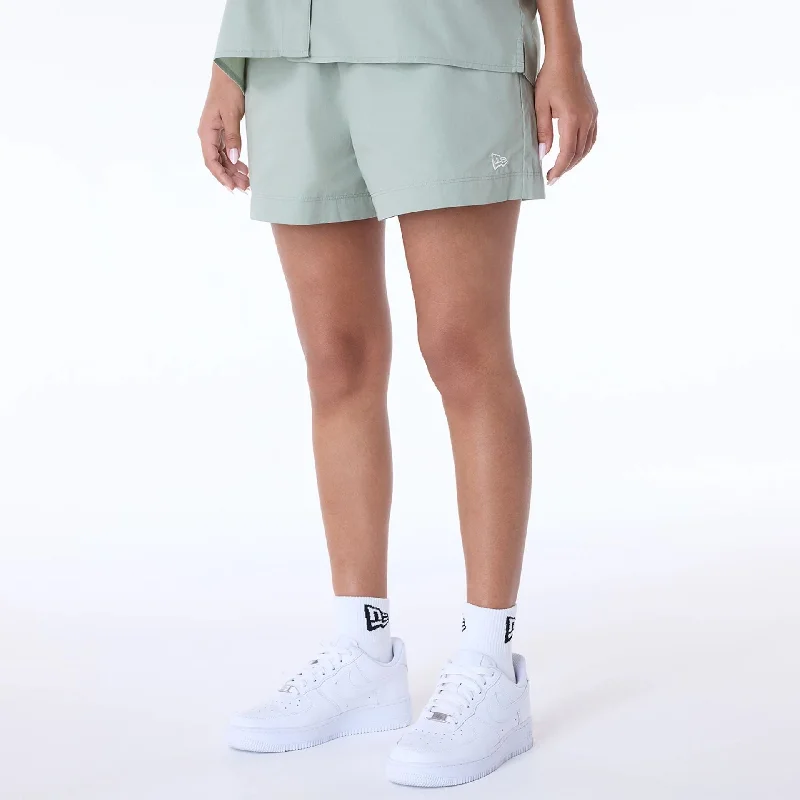 Denim Cut-Off Shorts-Womens New Era Cotton Pastel Green Shorts