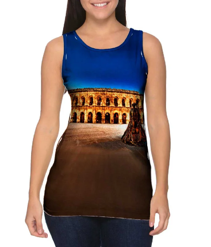 Fitted Workout Tank-Nimes Arena Roman Empire