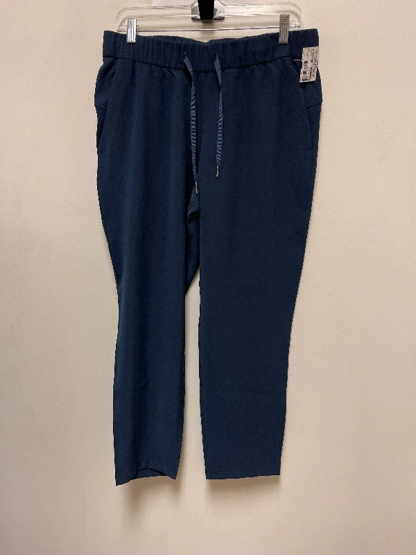 Fashionable Wide Leg Pants-Athletic Pants By Lululemon In Navy, Size: 10