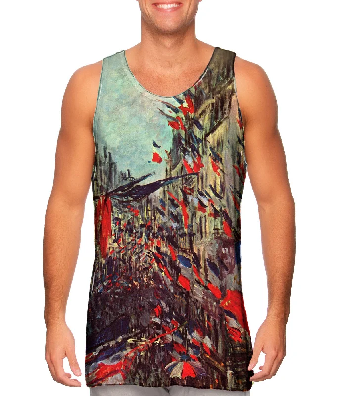 Minimalist Tank Top-Monet -"Rue Saint-Denis" (1878)