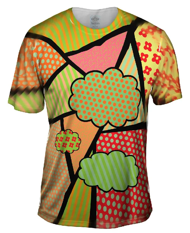 Retro Music T-Shirt-Clouds on Pink and Orange