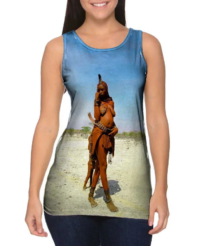 Loose Fit Tank Top-Namibie Himba African Women