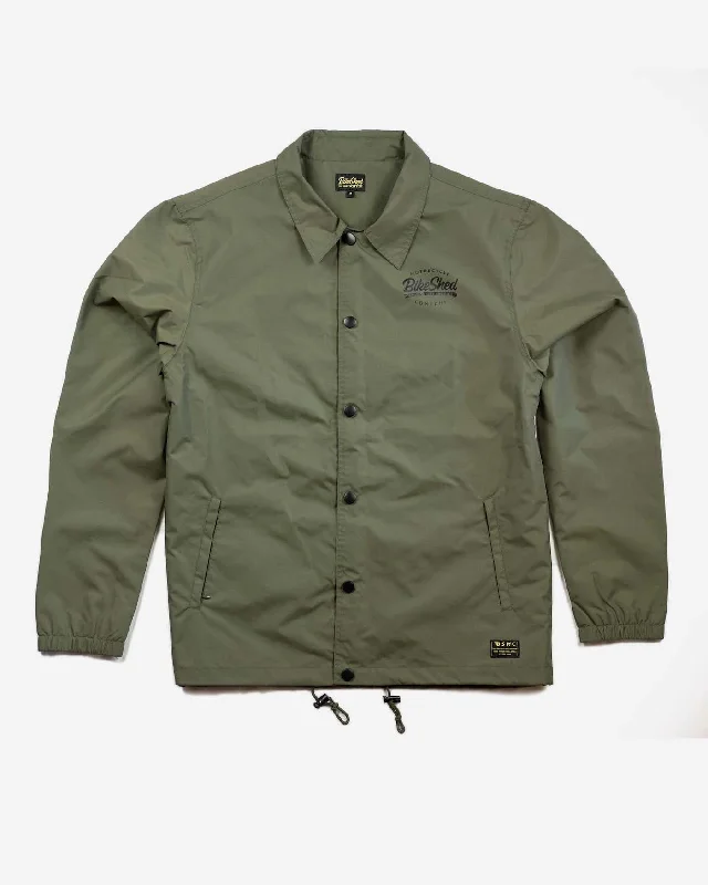 Waterproof Rain Jacket-BSMC Company Coach Jacket - Khaki