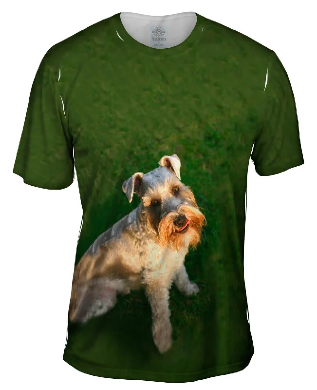 Funny Sayings T-Shirt-Photo Loving Schnauzer