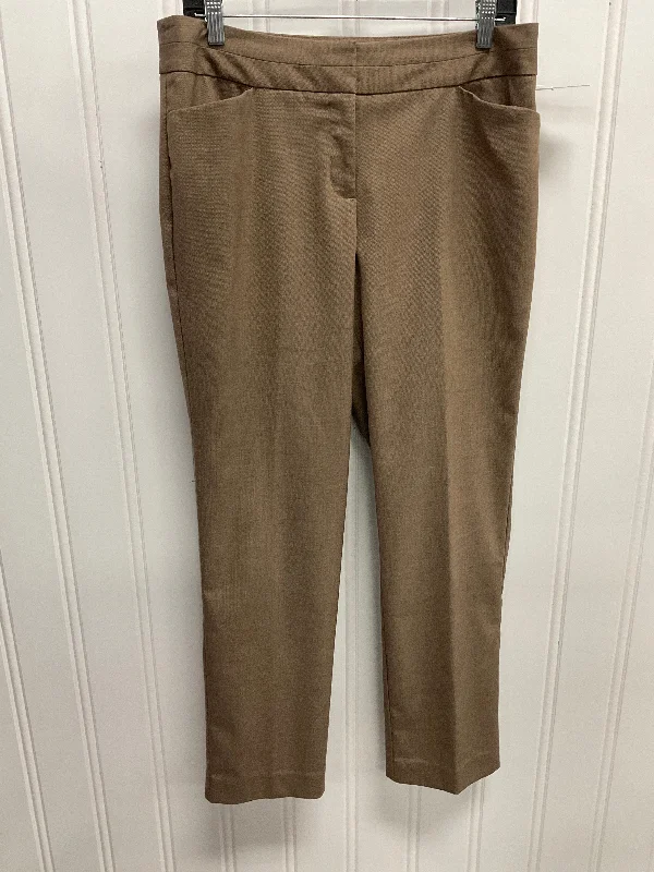 Tailored Wool Pants-Pants Dress By Worthington In Brown, Size: 10