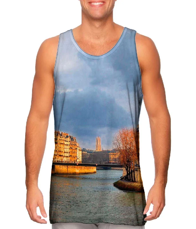 Sleeveless Hoodie Vest-Notre Dame Sundown View