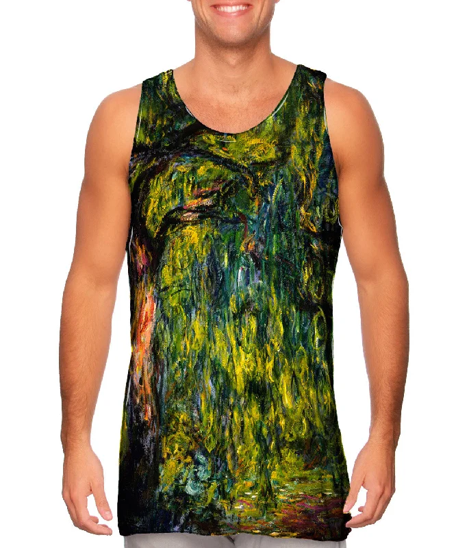 Customizable Tank Top-Monet -"Weeping Willow" (1918)