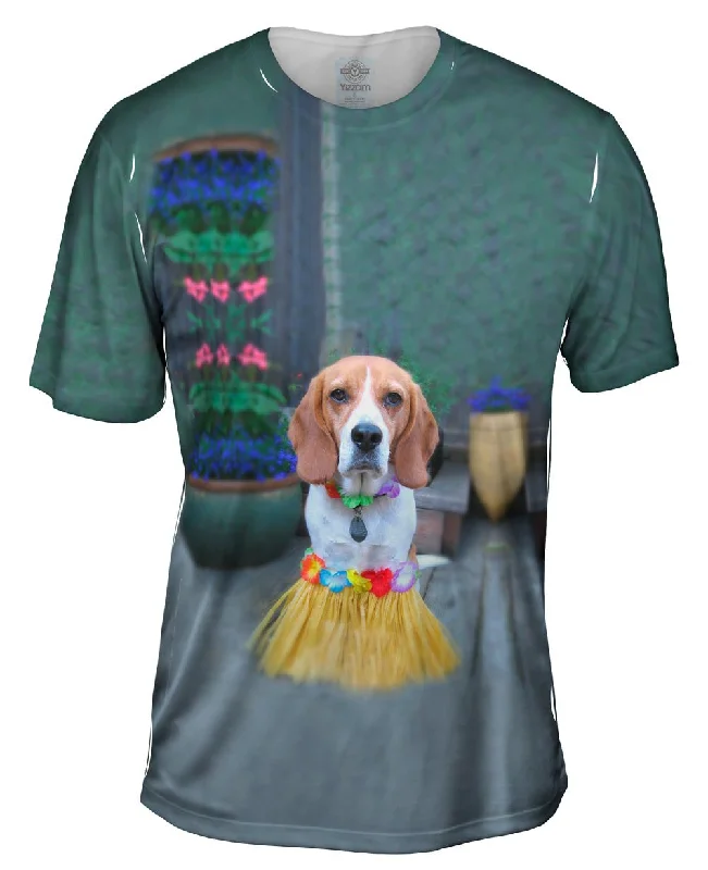 Starry Night T-Shirt-Hawaii Hula Beagle