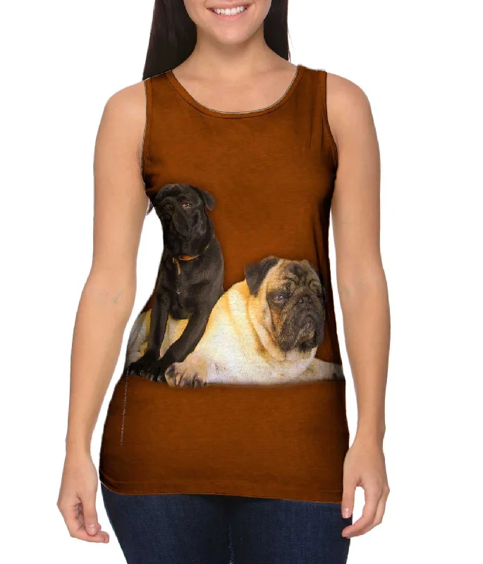 Relaxed Tank Top-Pair Of Relaxing Pugs