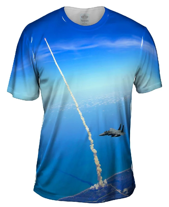 Vintage Style T-Shirt-Space Shuttle Atlantis F 15 Assist