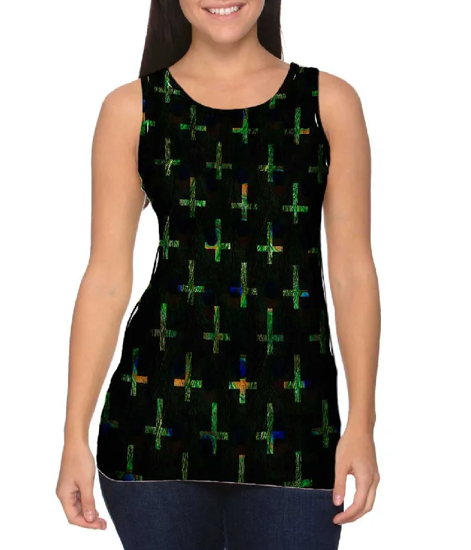 Graphic Print Tank-Peacock Cross Of St Peter