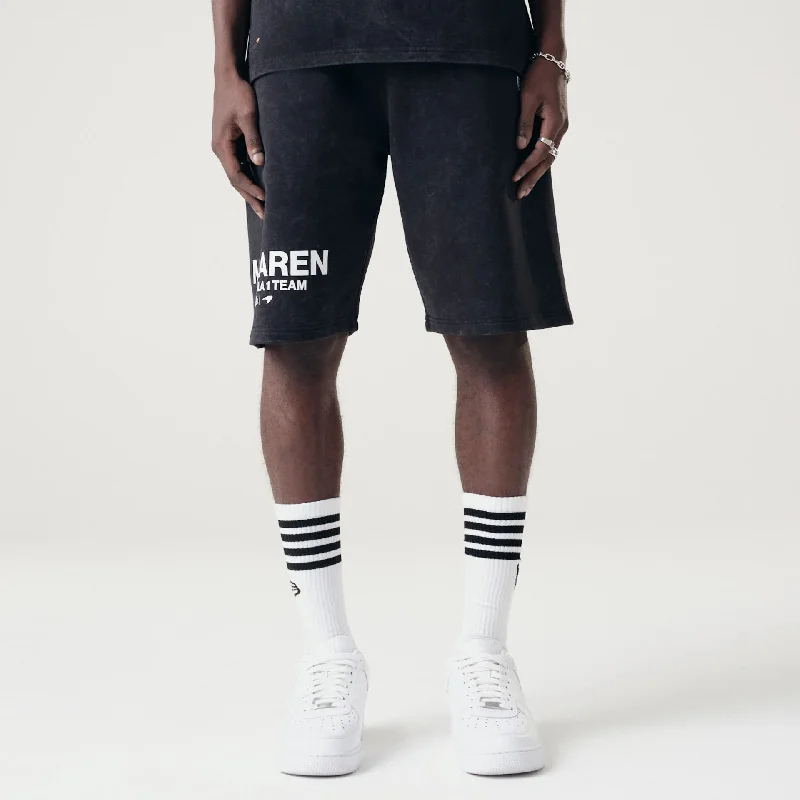 Athletic Running Shorts-McLaren Racing Washed Pack Black Oversized Shorts