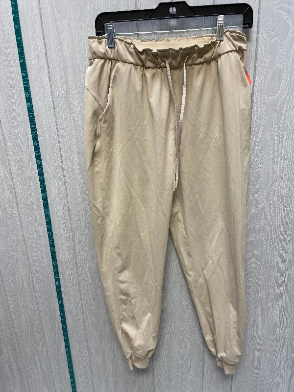 Graphic Print Sweatpants-Athletic Pants By Lululemon In Tan, Size: M