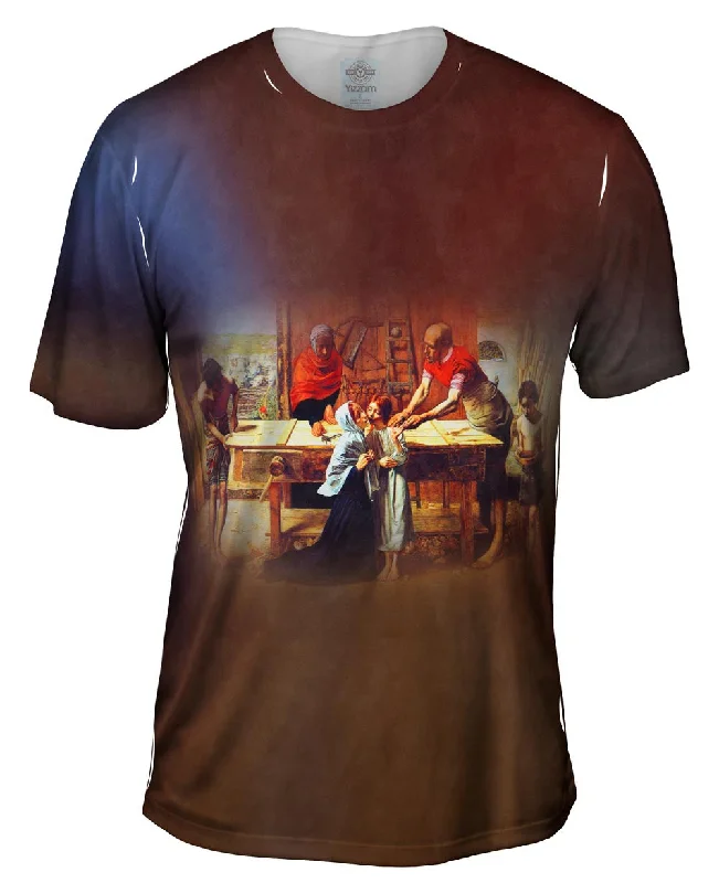 Baseball Graphic T-Shirt-John Everett Millais - "Christ In The House Of His Parents" (1850)