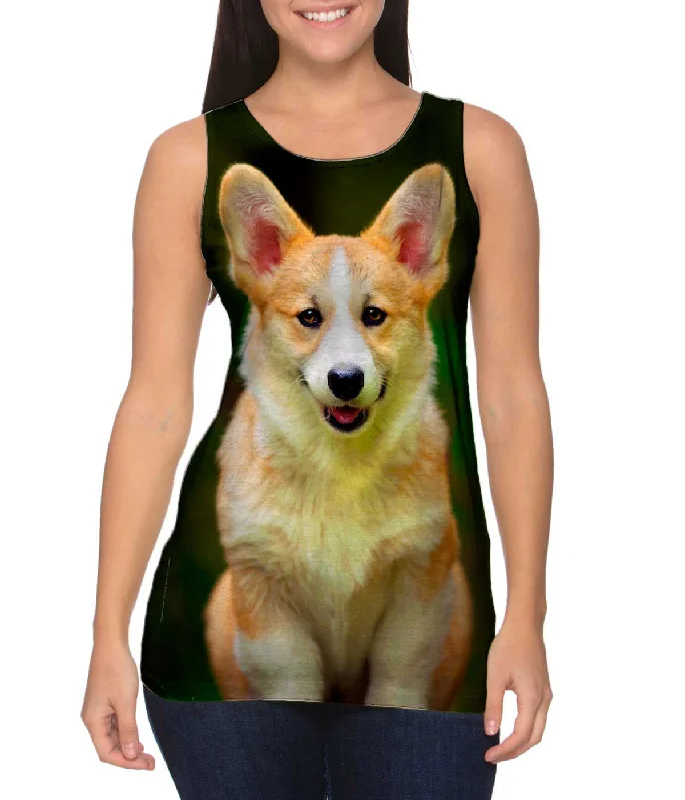 Custom Print Sleeveless Top-Pembroke Welsh Corgi Dog