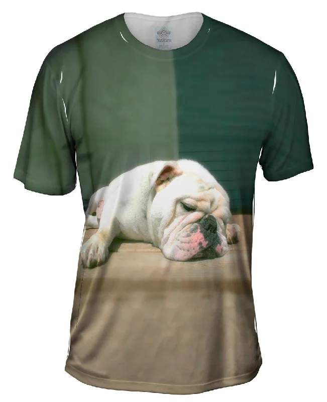 Basketball Graphic T-Shirt-Sleepy Time Bulldog