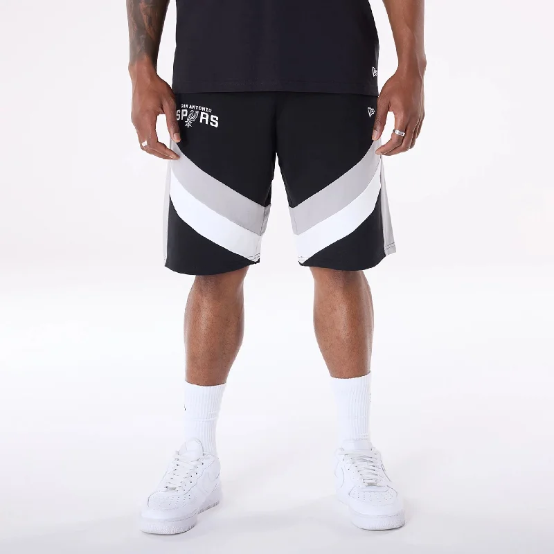 Zip Pocket Shorts-San Antonio Spurs NBA Panel Black Shorts