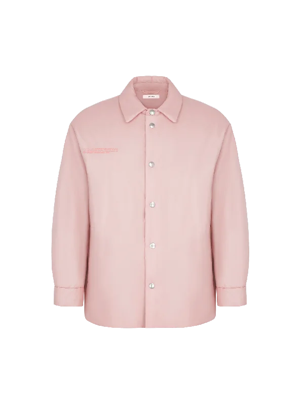 Everyday Casual Jacket-Womens Flower-Warmth Padded Overshirt—Magnolia Pink