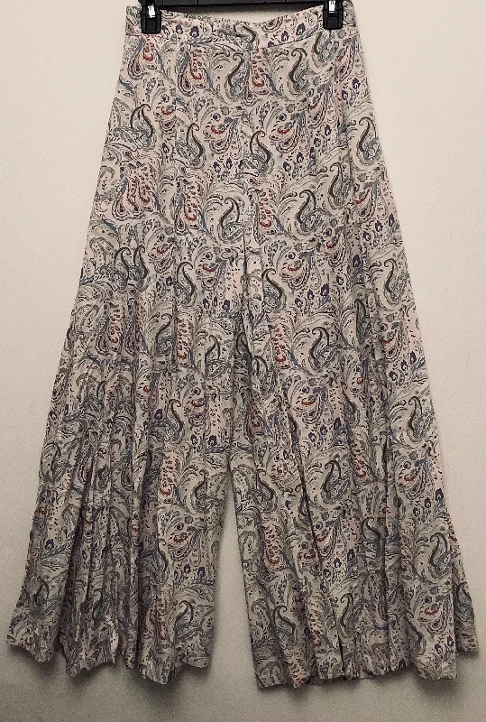 Summer Linen Pants-Pants Wide Leg By Mi Ami In Paisley Print, Size: S