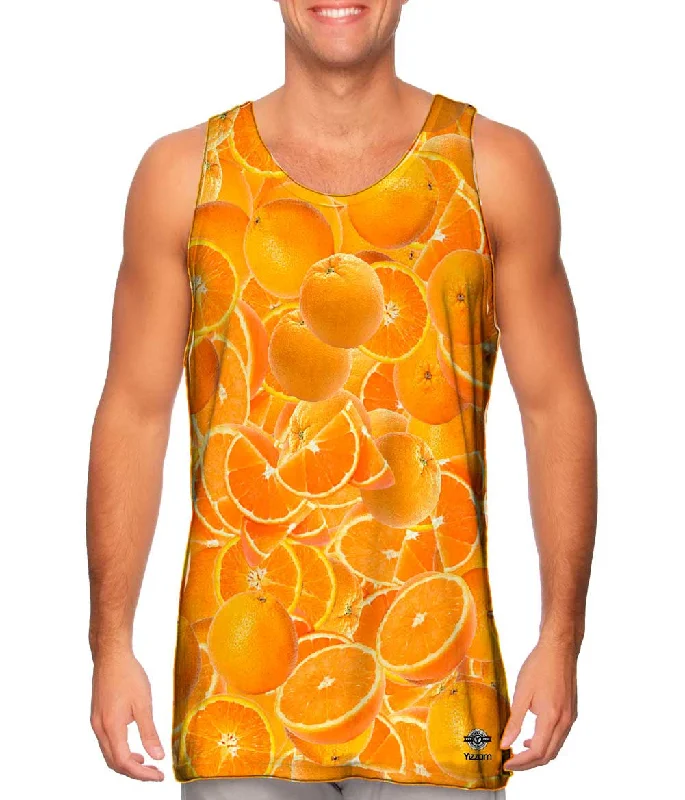 Casual Ribbed Tank-Oranges Jumbo