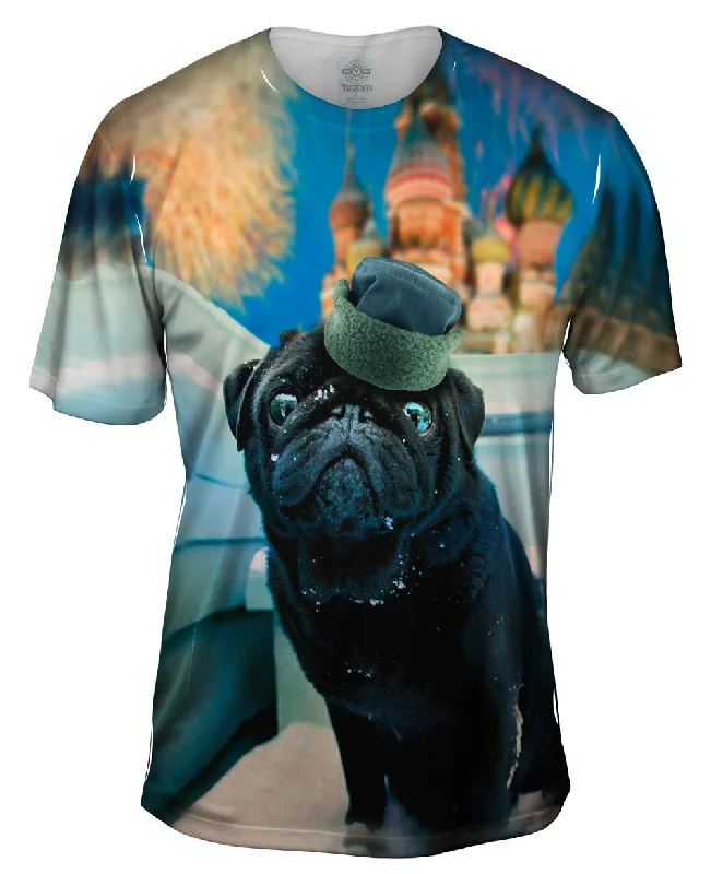 Cool Graphic T-Shirt-Snow Kremlin Pug