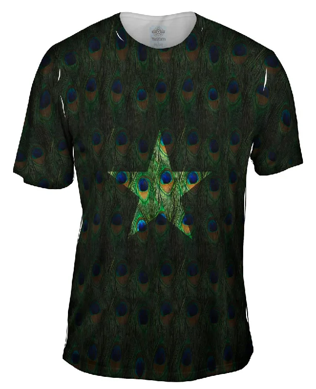 Love Heart T-Shirt-Star Peacock Animal Skin