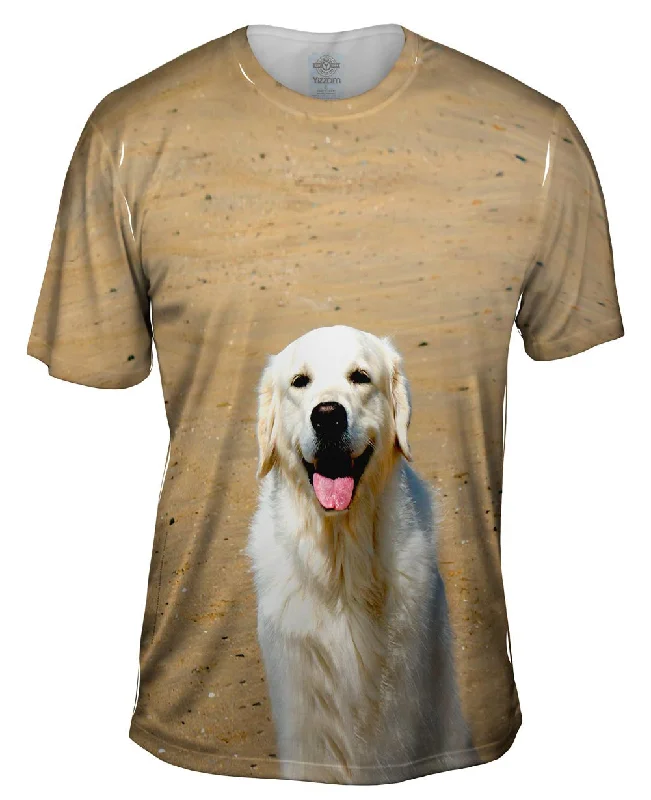 New York City T-Shirt-Happy Retriever On Beach