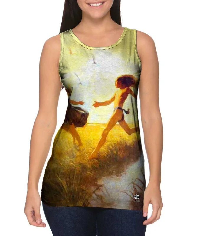 Trendy Racerback Vest-N.C. Wyeth - "The children were playing at marriage-by-capture"