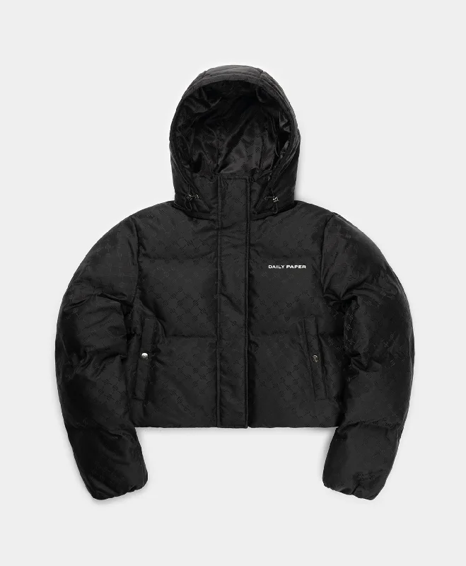 Hooded Zip Jacket-Black Hocrop Jacket