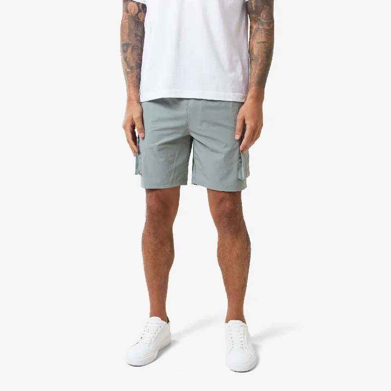 Striped Summer Shorts-Premium Cargo Short | Sage