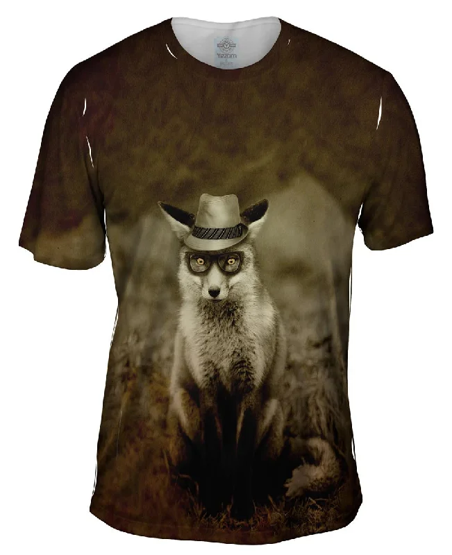 Sports Graphic T-Shirt-Leer Fedora Fox