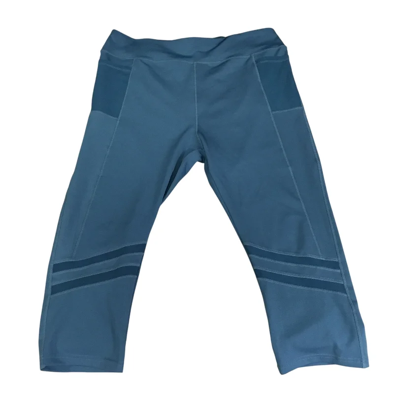 Casual Linen Trousers-Athletic Pants By Rag In Blue, Size: 1x