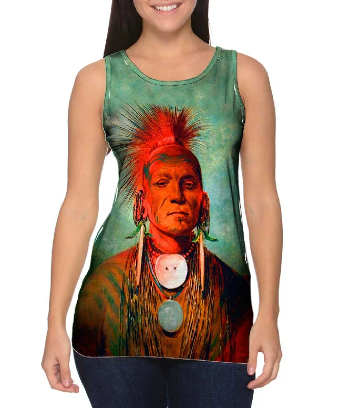 Fashion Tank Vest-Native American Art - "See Non Ty A An Iowa Medicine Man" (1844)