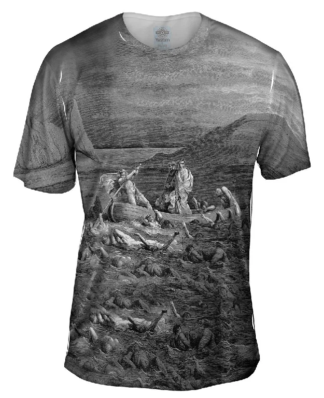 Sports Team T-Shirt-Gustave Dore - "The Inferno Canto 8" (1857)