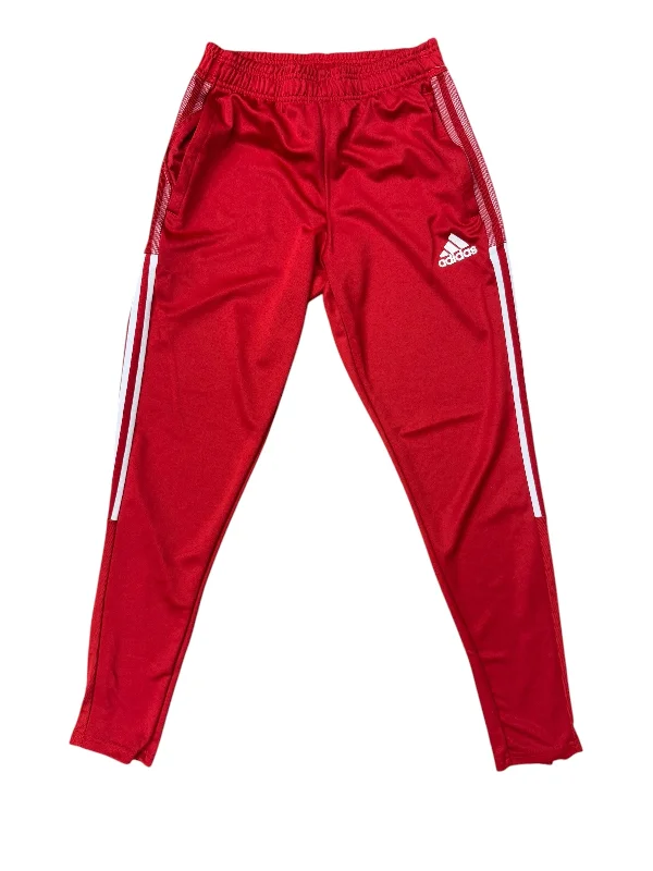 Casual Linen Trousers-Athletic Pants By Adidas In Red, Size: S