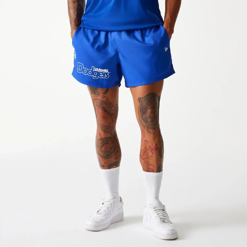 Comfortable Stretch Shorts-LA Dodgers MLB Essentials Blue Shorts