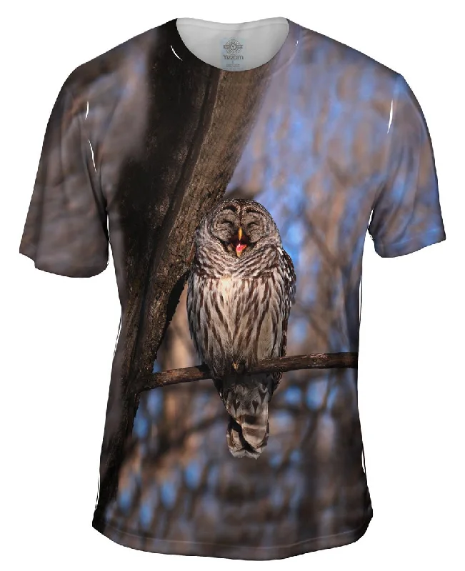 Graphic Tee Shirt-Laughing Barred Owl