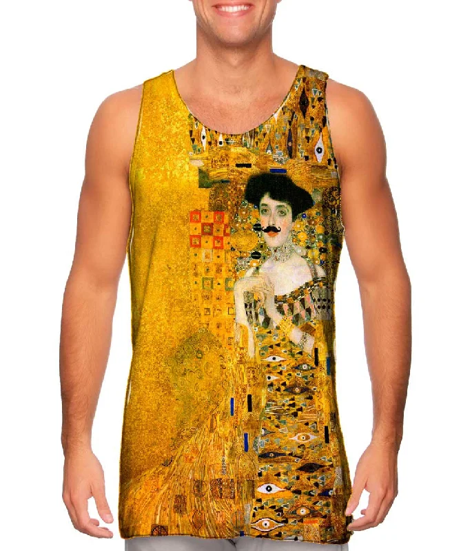 Summer Active Tank-Moustache Hipster Klimt Portrait Adele