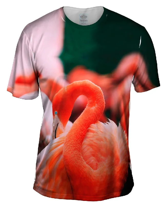 Cool Graphic T-Shirt-Ruffled Feathers Flamingo