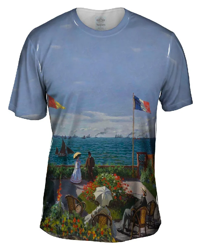 Fitness T-Shirt-Monet -"Jardin a Sainte-Adresse" (1867)