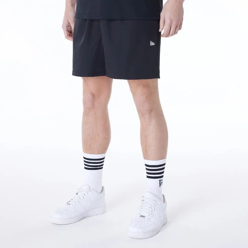 Pocketed Summer Shorts-New Era Essential Black Shorts