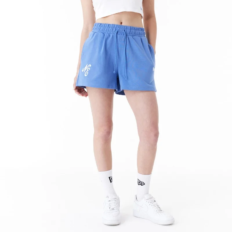 Summer Hiking Shorts-New Era Blue Womens Sweat Shorts